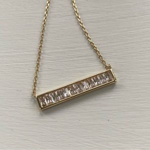 Express Rhinestone Bar Necklace